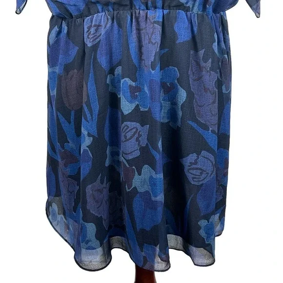 TED BAKER JULEAH RUCHED SLEEVED MINI DRESS BLUE, US SIZE 16-18 NWT - Picture 12 of 16